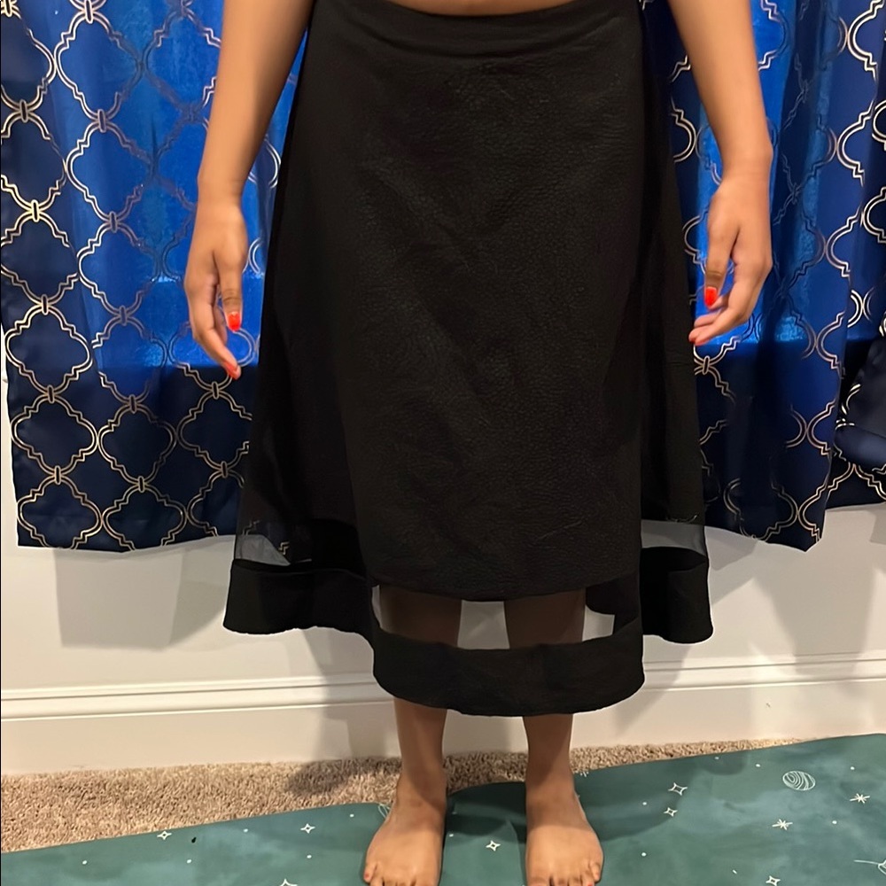Forever 21 Black High-Low Midi Skirt Asymmetrical Cocktail
